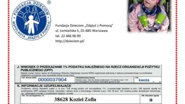 1% podatku Zosia Kozieł Jaworzyna Śląska